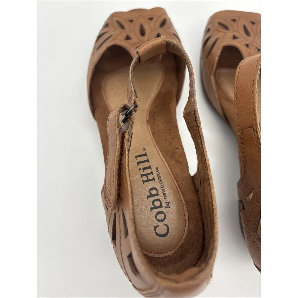 Cobb Hill by New Balance Women's 9 M Aubrey T-Strap Leather Heel Shoes CBD47TN